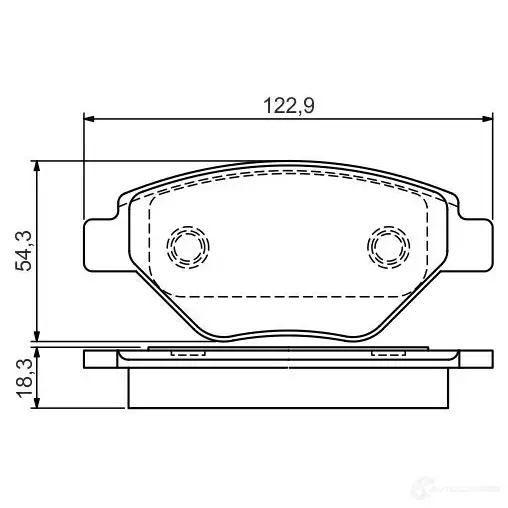 Тормозные колодки, комплект BOSCH 0986495069 BP1528 23934 342638