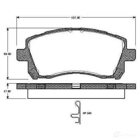 Тормозные колодки, комплект BOSCH D 721 7589 6014224 D 721 7589 0986tb2327