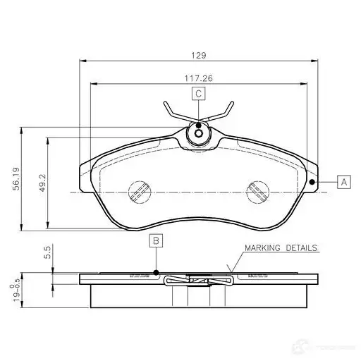 Тормозные колодки, комплект BOSCH E9 90R - 01108/519 0986tb2419 6014172 WVA 23409 изображение 0