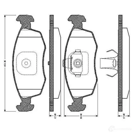 Тормозные колодки, комплект BOSCH 6014098 0986tb2539 TG 2RUC 4047024112469