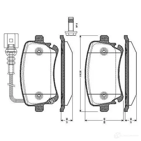 Тормозные колодки, комплект BOSCH 0986tb2426 E9 90R - 01119/793 6016814 WVA 23326
