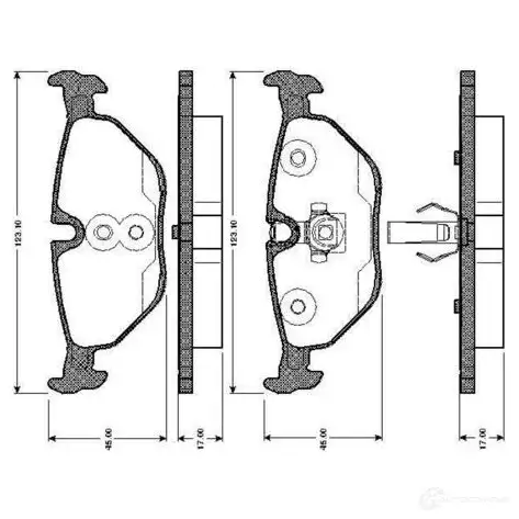 Тормозные колодки, комплект BOSCH 1193496709 D 1442 8589 D 1442 8589 0986tb2594