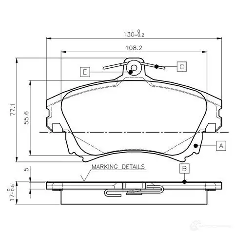 Тормозные колодки, комплект BOSCH 6014120 D 837 7712 D 837 7712 0986tb2349