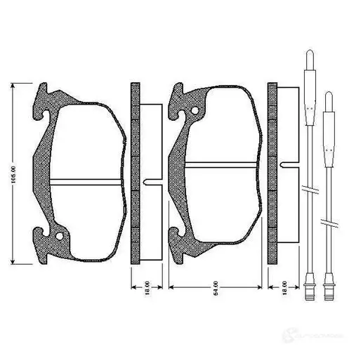 Тормозные колодки, комплект BOSCH 0986tb2550 SU1 2B 4047024112537 6015268 изображение 0