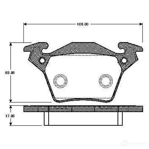 Тормозные колодки, комплект BOSCH 6016788 4047023035776 0986tb2354 JX 85A
