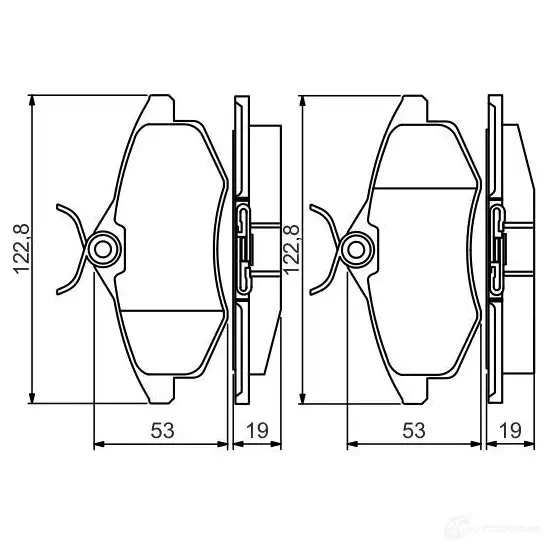 Тормозные колодки, комплект BOSCH 23407 BP1573 0986495268 342782