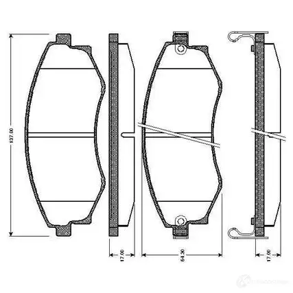 Тормозные колодки, комплект BOSCH 4047023033901 6016790 8H TGNSW 0986tb2171 изображение 0