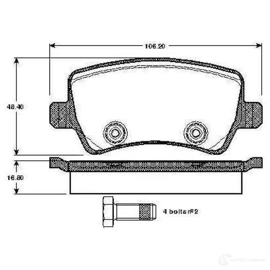 Тормозные колодки, комплект BOSCH W 7XEHX 6016426 4047024559608 0986tb3004 изображение 0