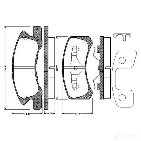 Тормозные колодки, комплект BOSCH 2 TKHAGL 0986tb2884 4047024111905 6016304