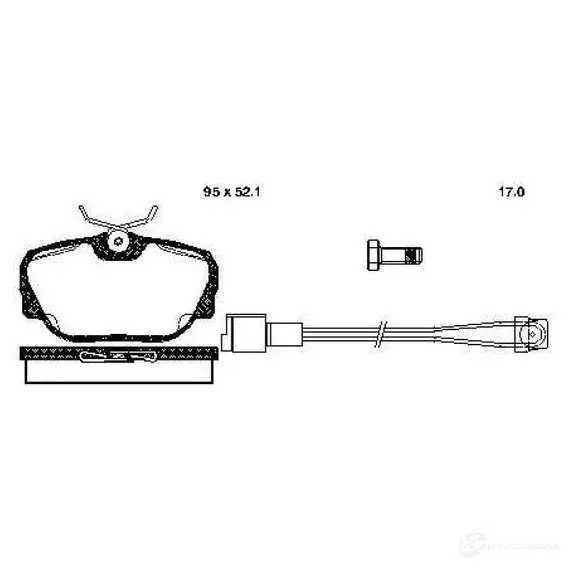 Тормозные колодки, комплект BOSCH 4047024112957 WQ BBLP 0986tb2621 6016078