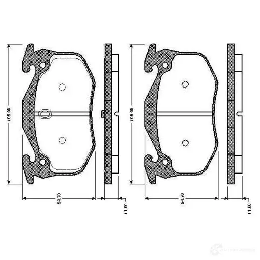 Тормозные колодки, комплект BOSCH 4047024112346 0986tb2518 FMP PV 6015436