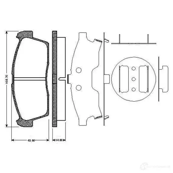 Тормозные колодки, комплект BOSCH IIEM MR 0986tb2930 4047024257214 6016756