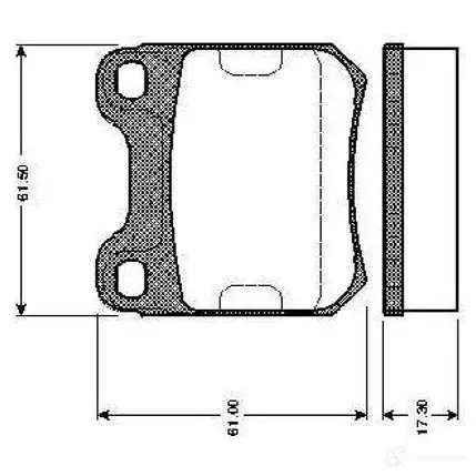 Тормозные колодки, комплект BOSCH 0986tb2126 D 709 7582 D 709 7582 6016692