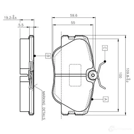 Тормозные колодки, комплект BOSCH 6015510 D 423 7311 D 423 7311 0986tb2008