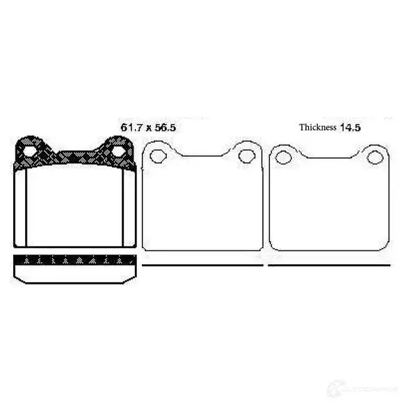 Тормозные колодки, комплект BOSCH D 541 7422 0986tb2134 D 541 7422 6016858 изображение 0
