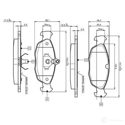 Тормозные колодки, комплект BOSCH D 688 7563 D 688 7563 6015210 0986tb2021 изображение 0