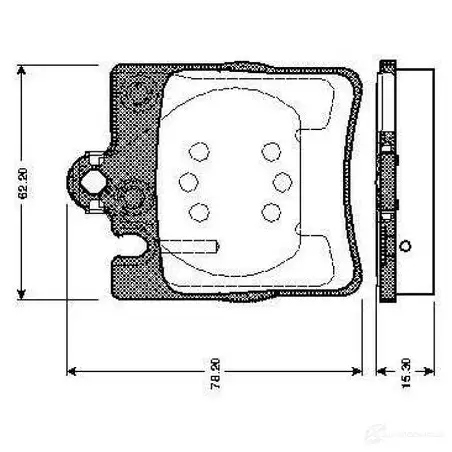 Тормозные колодки, комплект BOSCH D 876 7753 D 876 7753 6016798 0986tb2350