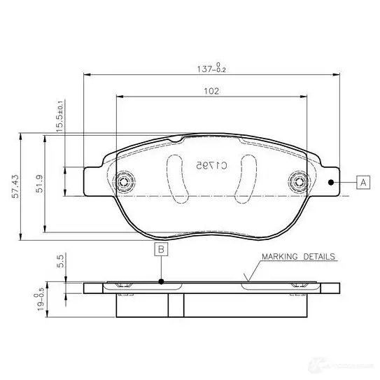 Тормозные колодки, комплект BOSCH 6016894 WVA 23600 0986tb2409 E1 90R - 01249/583 изображение 0