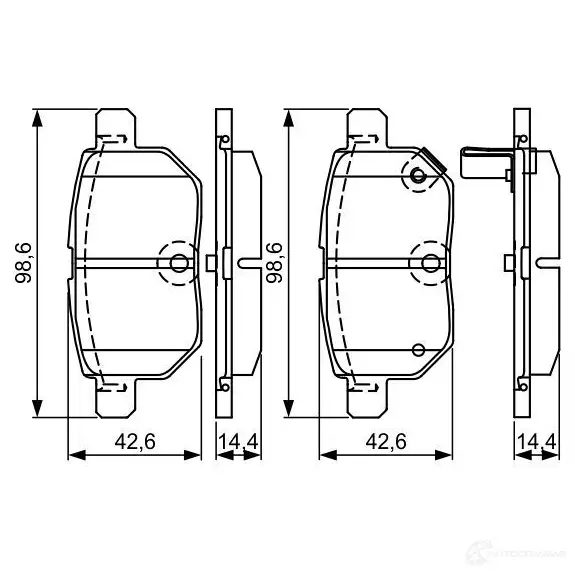 Тормозные колодки, комплект BOSCH 25016 0986495286 342794 BP1632 изображение 0