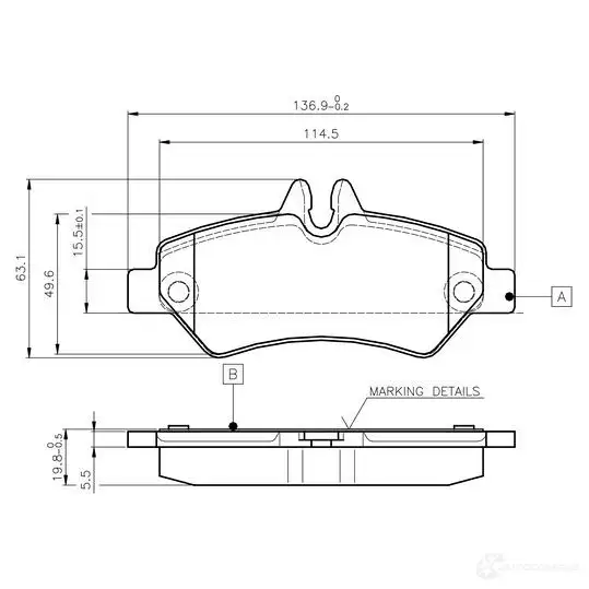 Тормозные колодки, комплект BOSCH 1193496807 0986tb2981 D1317 8431 D1317 8431 изображение 0