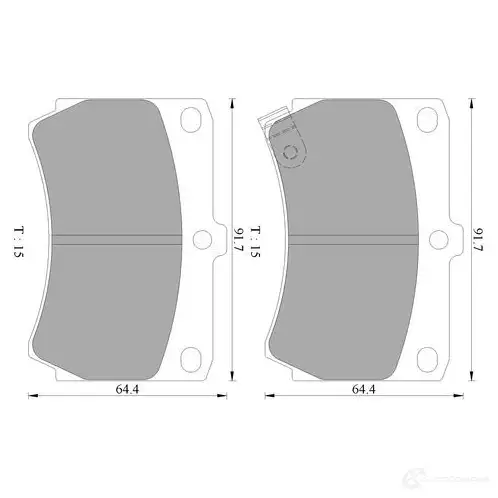 Тормозные колодки, комплект BOSCH 7219-D466 0986ab2053 1193488120 21 654