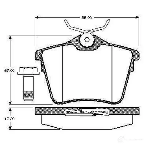 Тормозные колодки, комплект BOSCH 0986tb2881 6016282 E9 90R - 01119/970 WVA 24135