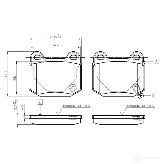 Тормозные колодки, комплект BOSCH SZ 1QJML 4047024112049 0986tb2476 6016404 изображение 0