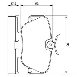 Тормозные колодки, комплект BOSCH 7367D487 21 055 341983 0986490550 изображение 0