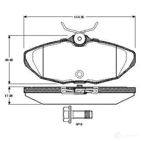 Тормозные колодки, комплект BOSCH 6014226 0986tb2363 D 806 7679 D 806 7679 изображение 0