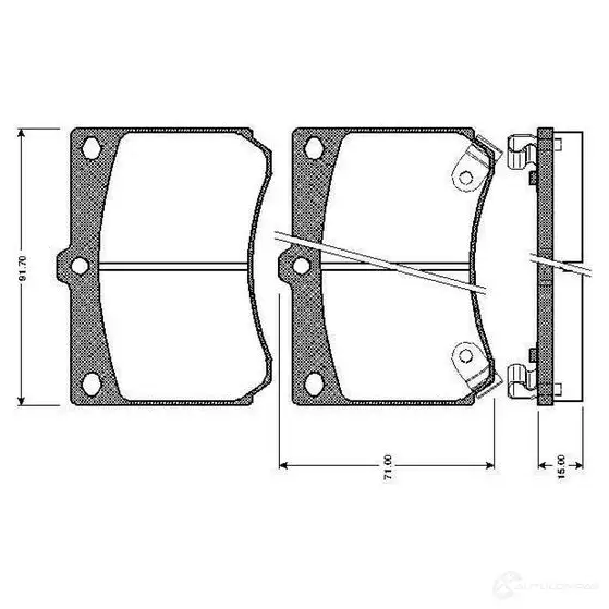 Тормозные колодки, комплект BOSCH 0986tb2186 D 473 7353 D 473 7353 6015250