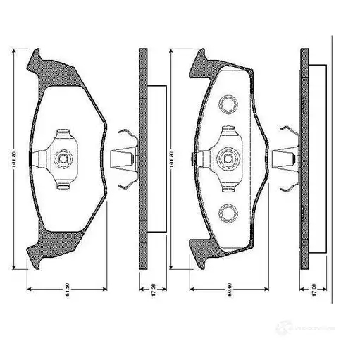 Тормозные колодки, комплект BOSCH WVA 21866 0986tb2036 E1 90R - 01249/364 6016106