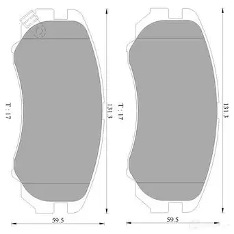 Тормозные колодки, комплект BOSCH D924 1193491346 0986ab9106 BP910 6 изображение 0