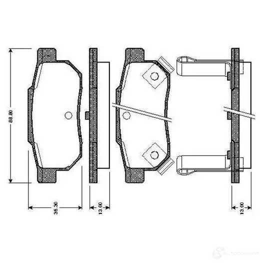 Тормозные колодки, комплект BOSCH D 374 7233 D 374 7233 6016940 0986tb2120 изображение 0