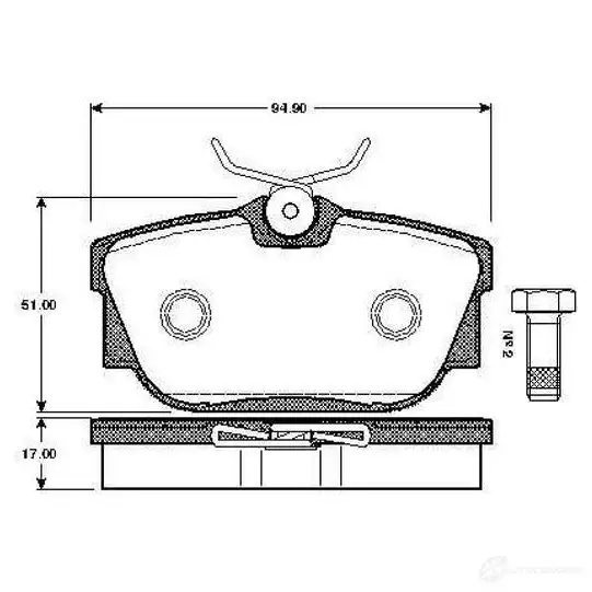 Тормозные колодки, комплект BOSCH 4047023035981 8T3 7E4 0986tb2375 6016236