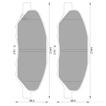 Тормозные колодки, комплект BOSCH 8456 -D1345 BP2777 0986ab2777 1193489201