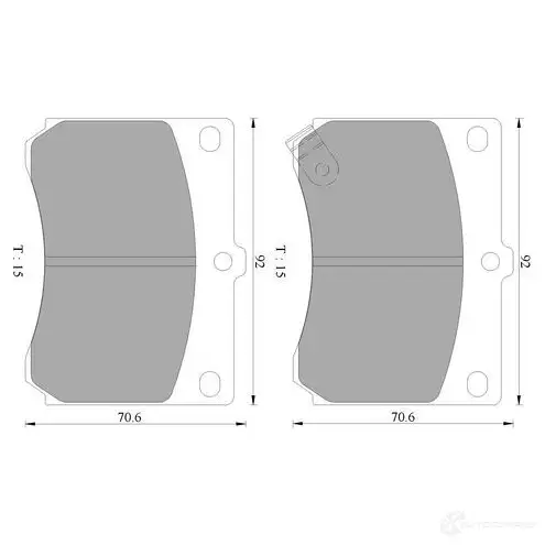 Тормозные колодки, комплект BOSCH 0986ab9040 1193491168 7353-D473 215 39