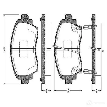 Тормозные колодки, комплект BOSCH 0986tb2353 6016852 4047023035769 8XEX1 J изображение 0