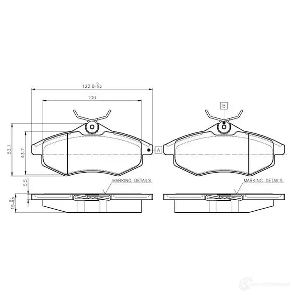 Тормозные колодки, комплект BOSCH D1219 8340 D1219 8340 0986tb2420 6016958