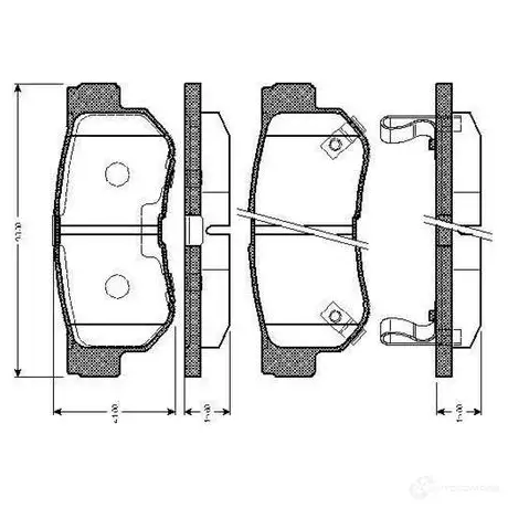 Тормозные колодки, комплект BOSCH 0986tb2370 1193496494 D 863 7688 D 863 7688 изображение 0