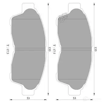 Тормозные колодки, комплект BOSCH BP2242 1193488362 744 1-D562 0986ab2242 изображение 0