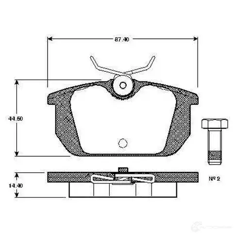 Тормозные колодки, комплект BOSCH NEZ UH 0986tb2119 6014124 4047023033383