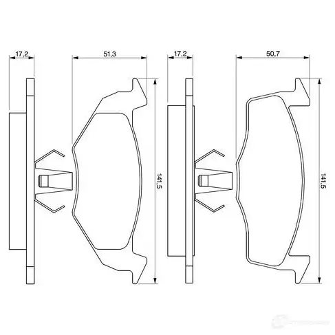 Тормозные колодки, комплект BOSCH 21 866 0986424361 336170 BP-VW-F10