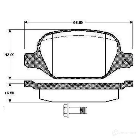 Тормозные колодки, комплект BOSCH 0986tb2797 4047024114395 6014128 OI67 N изображение 0