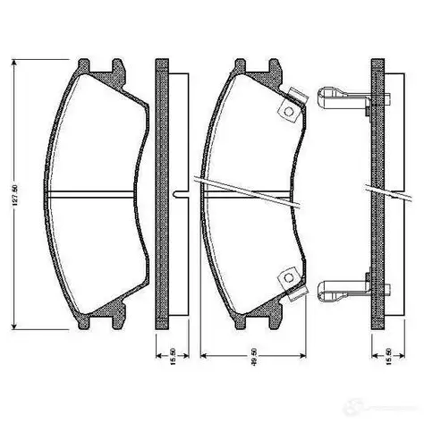 Тормозные колодки, комплект BOSCH 88 PUAIC 6015298 4047024111264 0986tb2570