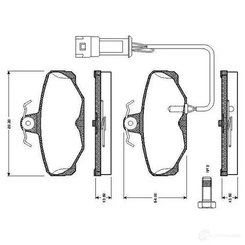 Тормозные колодки, комплект BOSCH D 382AES 7271 D 382AES 7271 6015522 0986tb2105 изображение 0