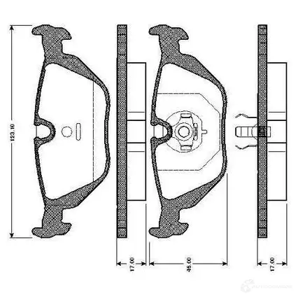 Тормозные колодки, комплект BOSCH 0986tb2146 D 692 7567 6015238 D 692 7567