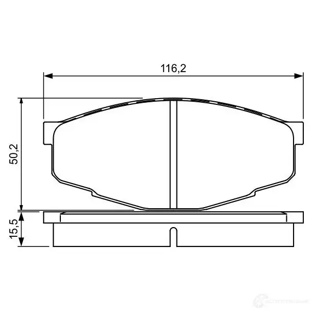 Тормозные колодки, комплект BOSCH E9 90R-02A1080/4103 0986495331 342825 BP1620