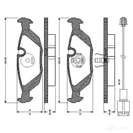 Тормозные колодки, комплект BOSCH 4047023033017 6015448 ZX OAL3 0986tb2082