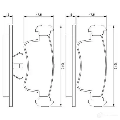Тормозные колодки, комплект BOSCH 342004 21 336 BP795 0986493360