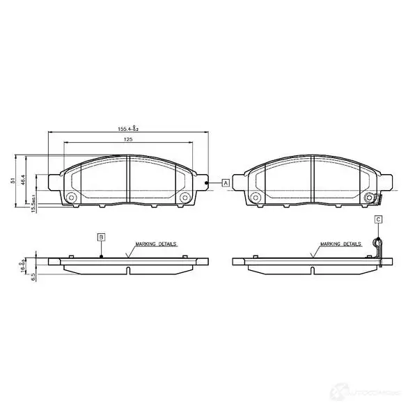 Тормозные колодки, комплект BOSCH E9 90R - 02A0108/3401 0986tb3115 1193496863 E9 90R - 01706/058 изображение 0